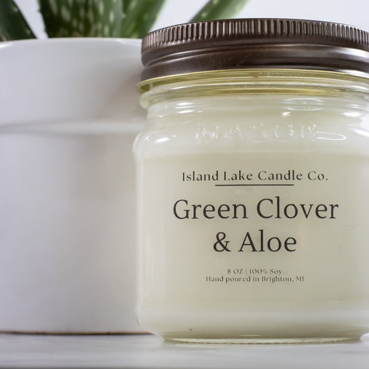 Green Clover & Aloe - Mason jar