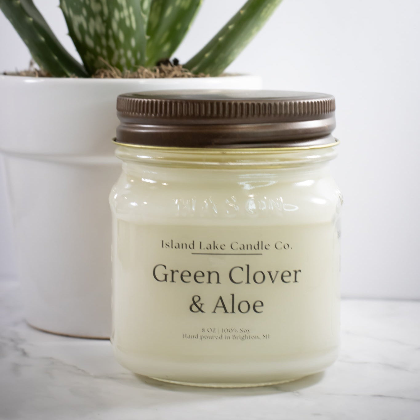 Green Clover & Aloe - Mason jar