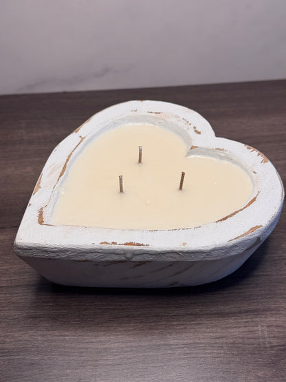 Heart Dough Bowl Candle