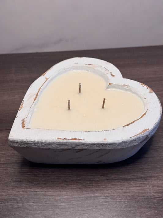 Heart Dough Bowl Candle